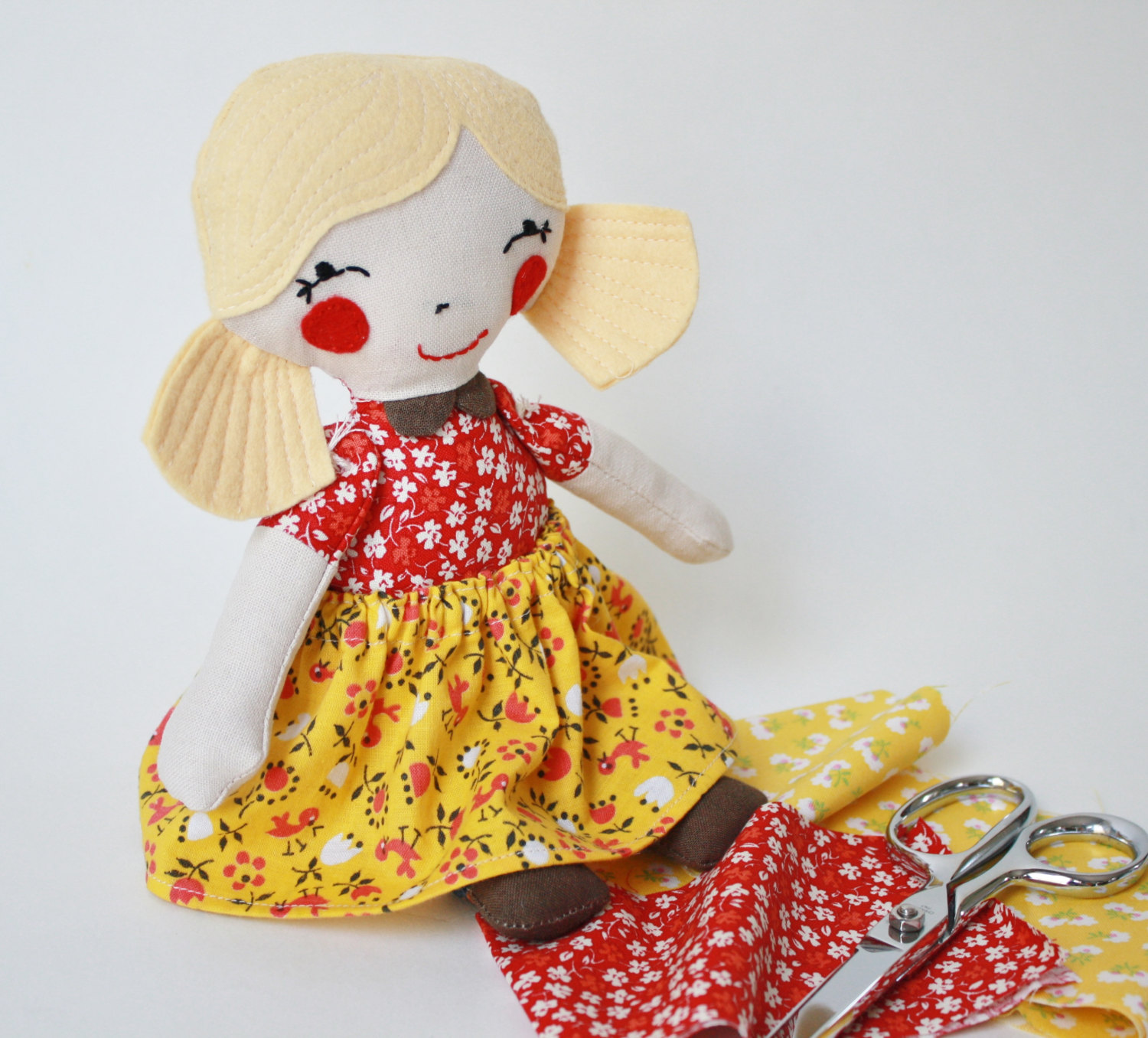 Handmade Stuffed Doll - Plush Doll - Rag Doll