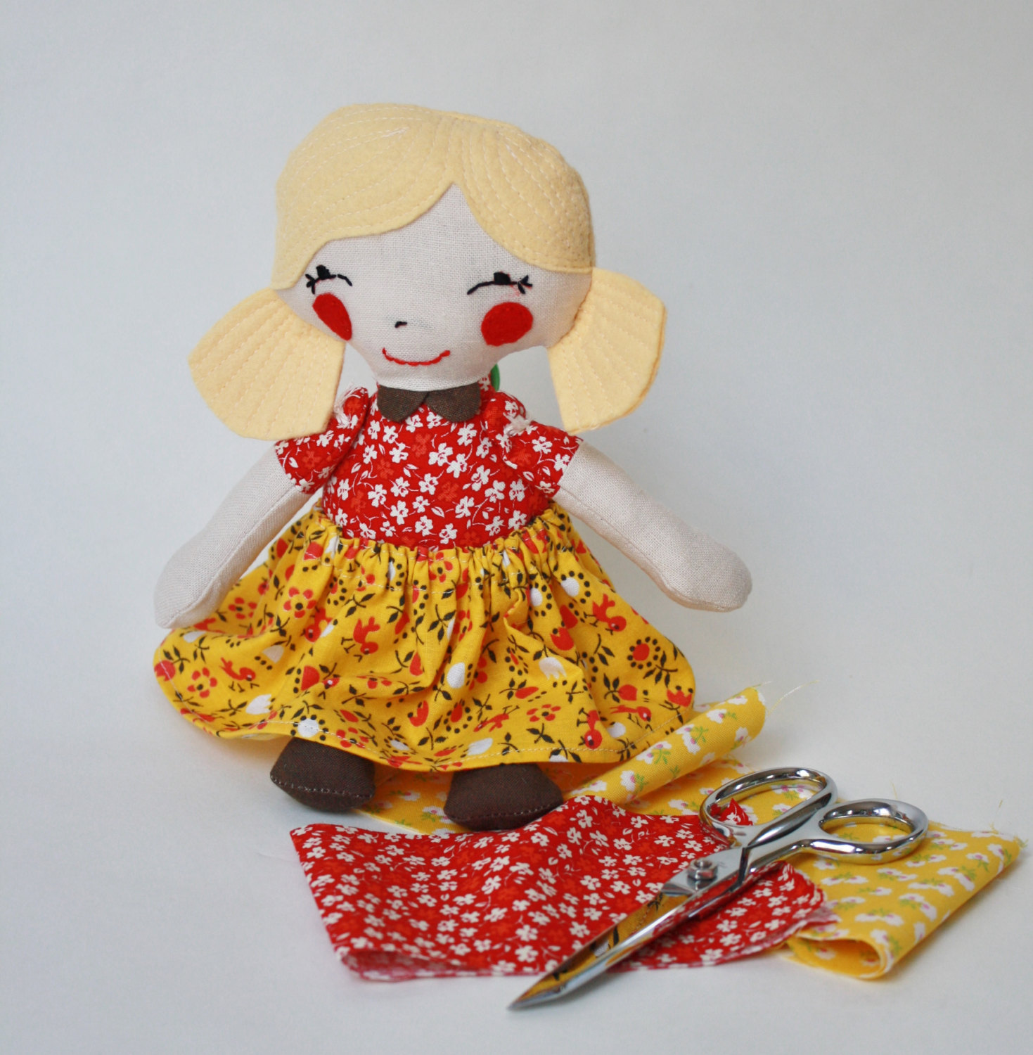 Handmade Stuffed Doll - Plush Doll - Rag Doll