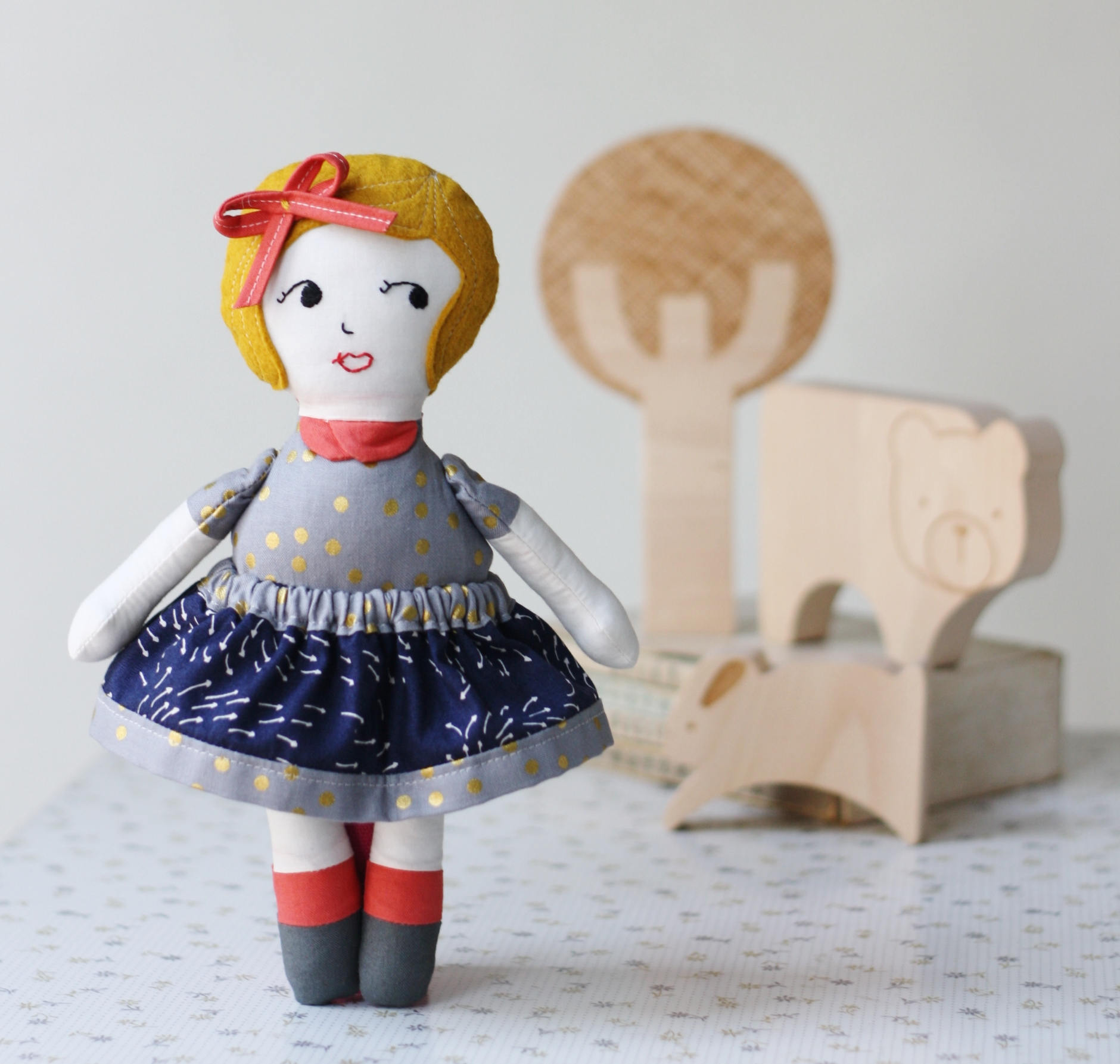 Doll Sewing Pattern, PDF Sewing Pattern, Stuffed Doll Sewing Pattern